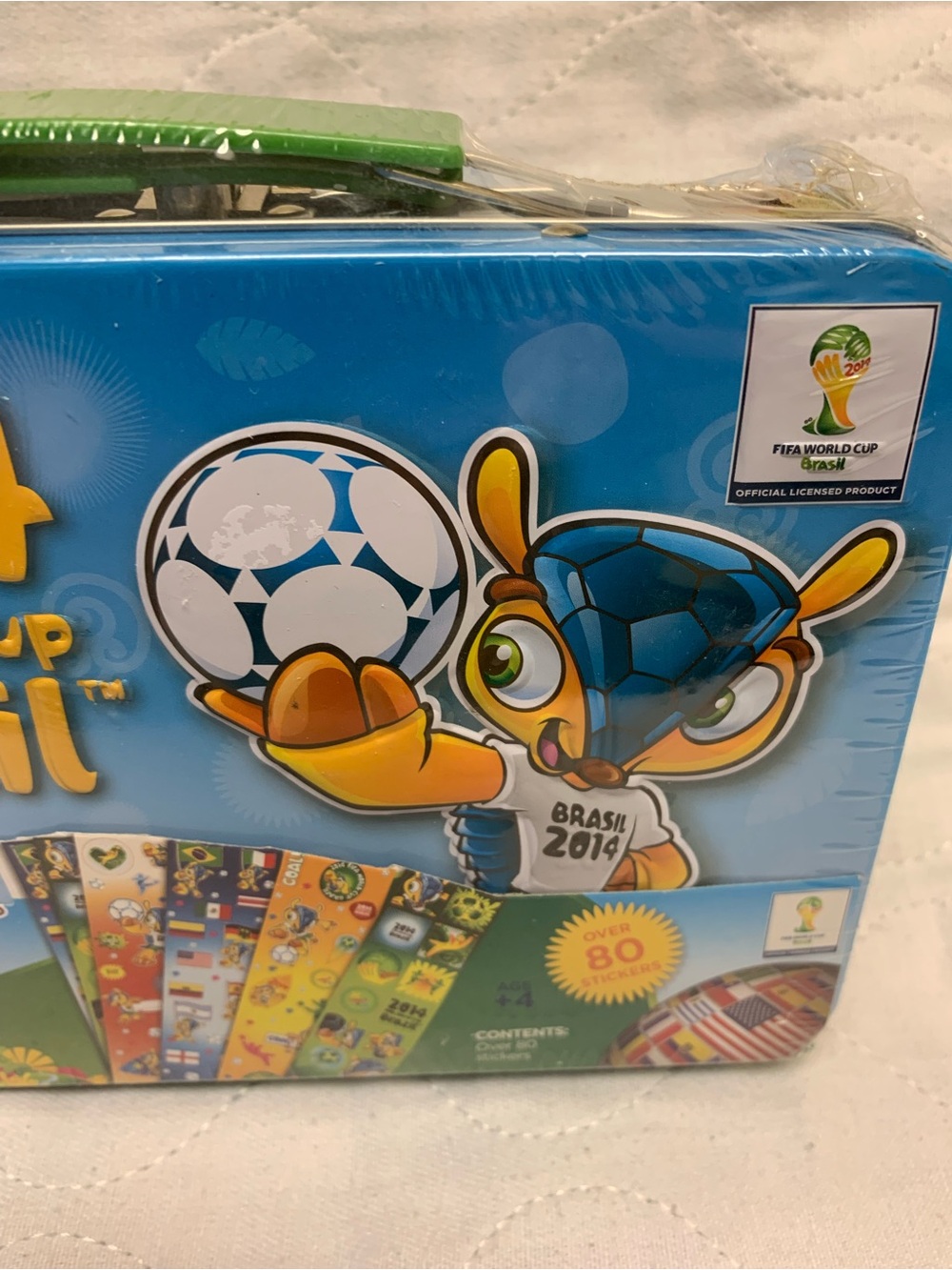Kids Soccer Themed Tin Lunchbox - Brazil - FIFA CUP - - Picture 2 of 7